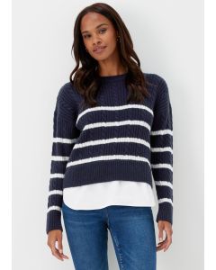 Navy Stripe 2 in 1 Jumper