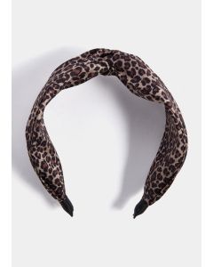 Brown Leopard Print Headband