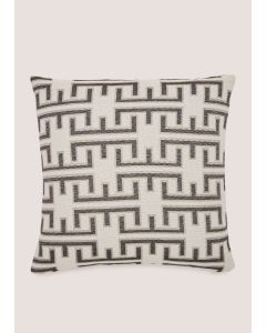 Monochrome Maze Cushion (43cm x 43cm)