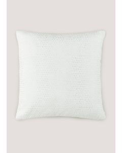 White Metallic Fleck Cushion (43cm x 43cm)