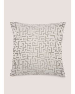 Matalan Grey Maze Jacquard Cushion (43cm x 43cm)