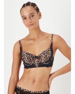 Brown Leopard Print Co Ord Bra