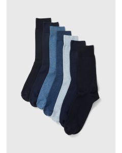 7 Pack Blue Socks-men