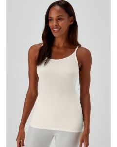 Cream Thermal Vest Top