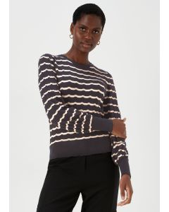 Et Vous Black Pointelle Knit Jumper