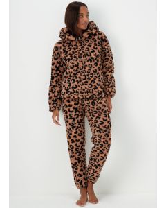 Mink Animal Print Borg Twosie Lounge Set