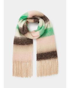 Green Fine Stripe Scarf-Multi-One Size