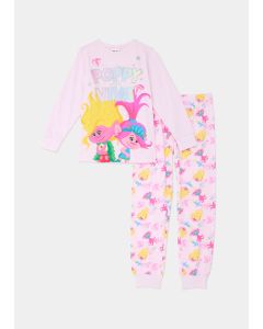 Kids Pink Trolls Poppy & Viva Pyjama Set (4-9Yrs)