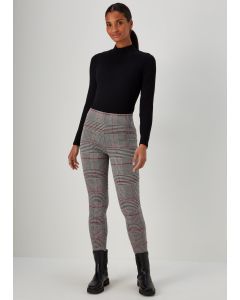  Check Stirrup Leggings