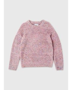 Girls Pink Tinsel Jumper (4-12yrs)