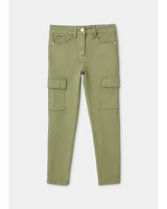 Girls Khaki Cargo Skinny Jeans