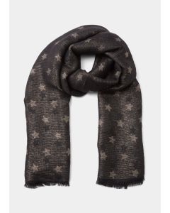 Black Star Woven Scarf