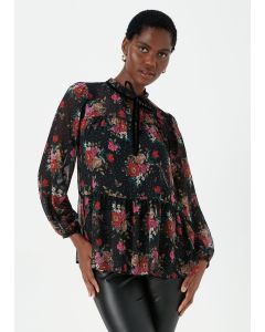 Multicoloured Floral Print Blouse