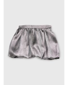 Girls Silver Puff Ball Skirt (4-12Yrs)