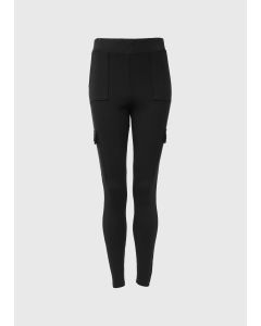 Black Ponte Utility Leggings