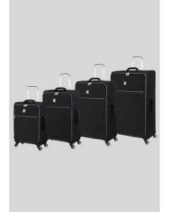 IT Luggage Black Navigator Soft Shell Suitcase