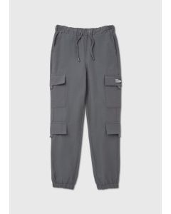 Boys Grey Parachute Trousers (4-13yrs)