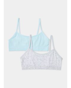 Girls 2 Pack Ribbed Seam Free Crop Tops