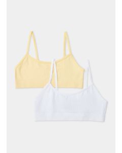 Girls 2 Pack Ribbed Seam Free Crop Tops