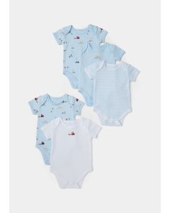 Baby Blue Farm Print Bodysuits (Newborn-23Mths)