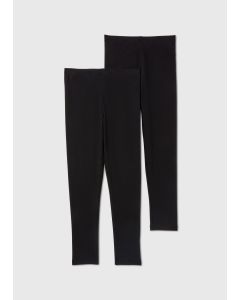 2 Pack Black Leggings (7-15Yrs)