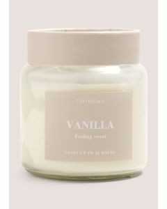 Vanilla Scented Jar Candle (340g)-White