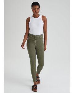 April Khaki Ankle Grazer Super Skinny Jeans