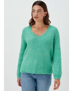 Green V-Neck Jumper