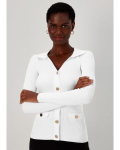 Et Vous Ivory Button Utility Top