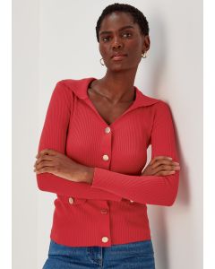 Et Vous Red Button Utility Top