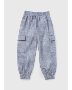 Boys  Marl Acid Wash Cargo Joggers