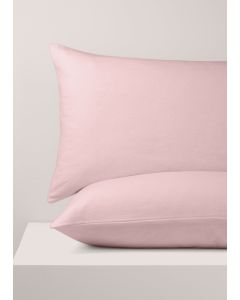 100% Cotton Housewife Pillowcase Pair-Pink-One Size