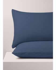 100% Cotton Housewife Pillowcase-Blue-One Size