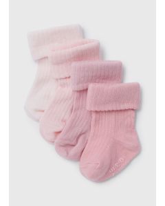 Baby 4 Pack  Ribbed Socks