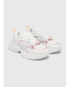 Girls White Chunky Trainers (Younger10-Older 5)