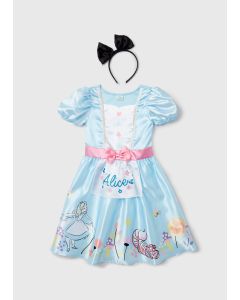 Kids Disney Alice In Wonderland Fancy Dress Costume