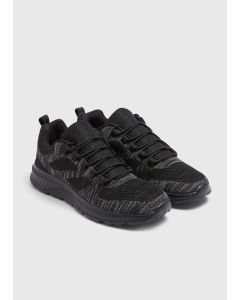 Black Mesh Running Trainers