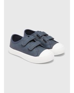 Boys Navy Double Strap Trainers (Younger 4-12)