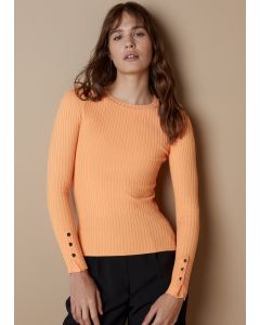 Et Vous  Ribbed Knit Long Sleeve Top