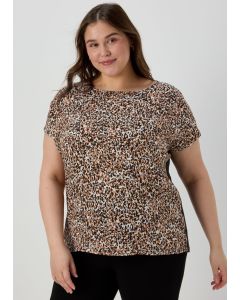 Et Vous  Animal Print Jersey T-Shirt