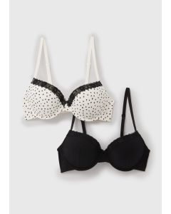 2 Pack  &  Wired Plunge Bras