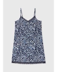 Navy Print Chemise