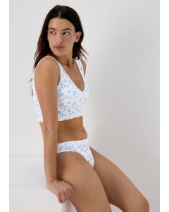 2 Pack Daisy Print Crop Top & Briefs Set