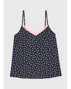 Mono Heart Print Cami Top