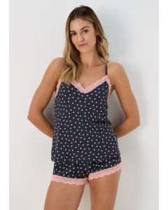  Heart Print Cami Set