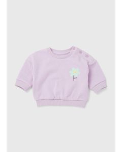 Baby Lilac Flower Print Sweatshirt (Newborn-23Mths)