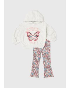 Girls Hoodie And Flared Leggings Set