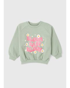 Girls Sage Bloom Baby Sweatshirt