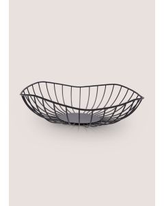 Wire Frame Fruit Bowl (30cm x 13cm)-Black-One Size