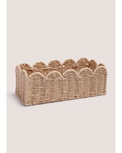 Woven Scallop Edge Woven Window Tray Natural-Natural-One Size